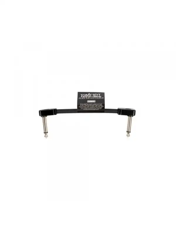 Ernie Ball Flat Patch Cable 3'' 7,6cm black - patch kabel